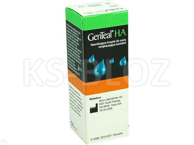 GenTeal HA interakcje ulotka krople do oczu - 10 ml