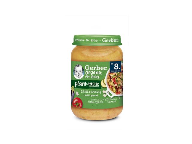 GERBER ORGANIC FOR BABY Gulasz z cukinią i warzywami po 8 m-cu interakcje ulotka obiad - 190 g