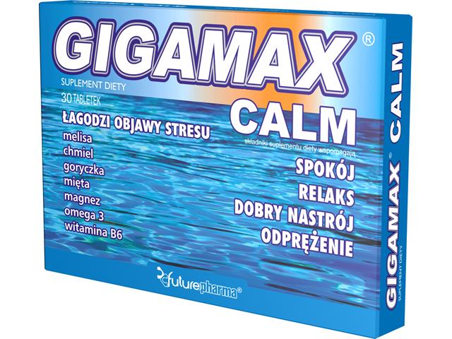 Gigamax Calm interakcje ulotka tabletki  30 tabl.
