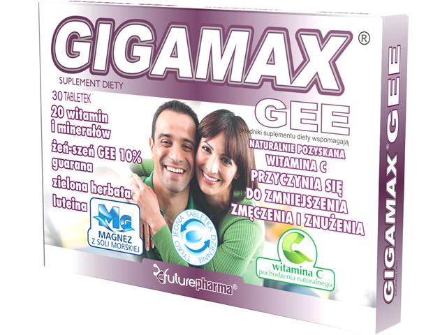 Gigamax Gee interakcje ulotka tabletki  30 tabl.