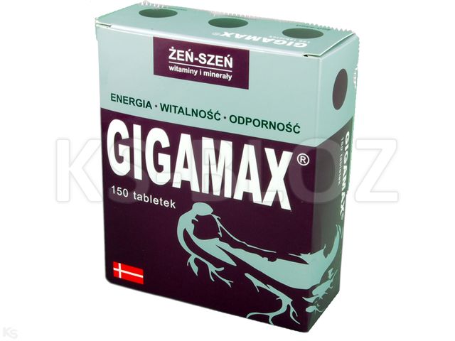 Gigamax interakcje ulotka tabletki - 150 tabl. (blist.)