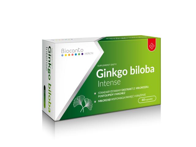 Ginkgo Biloba Intense interakcje ulotka kapsułki 60 kaps.