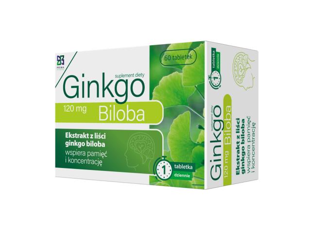 Ginkgo Biloba interakcje ulotka tabletki - 60 tabl.