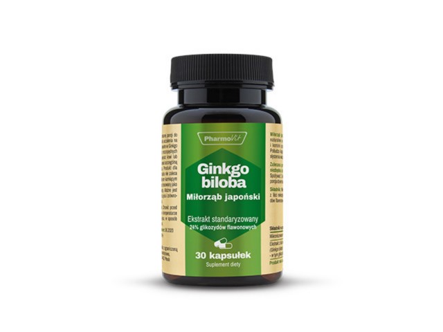 Ginkgo Biloba miłorząb japoński interakcje ulotka kapsułki - 30 kaps.