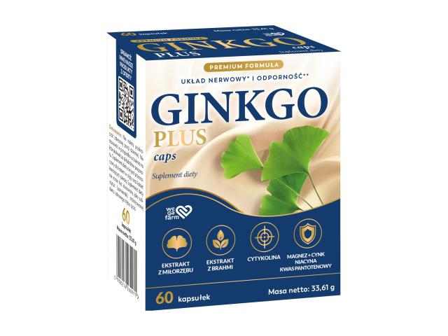 Ginkgo Plus interakcje ulotka kapsułki 60 kaps.