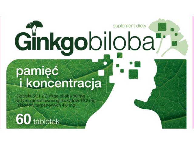 Ginkgobiloba interakcje ulotka tabletki  60 tabl.