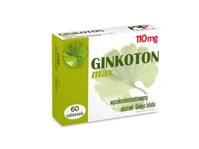 Ginkoton Max interakcje ulotka tabletki 110 mg 60 tabl. | 2 blist.po 30 szt.