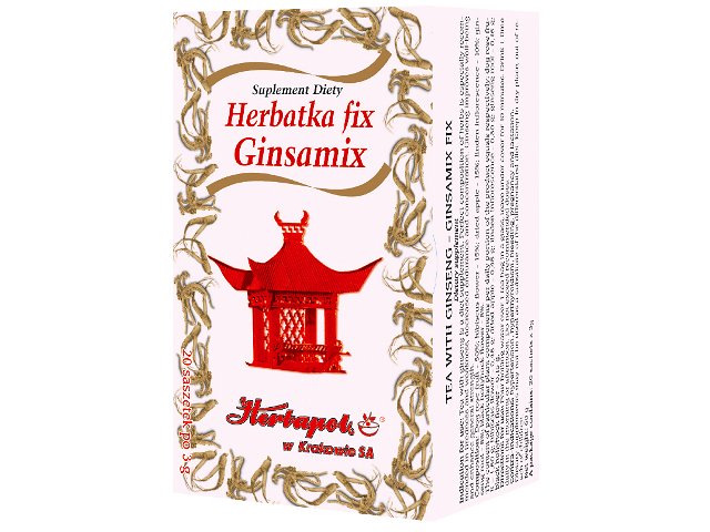 Ginsamix Fix Herbatka z żeń-szeniem interakcje ulotka  3 g 20 toreb.