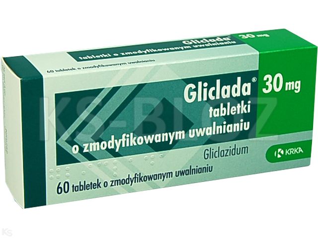 Gliclada interakcje ulotka tabletki o zmodyfikowanym uwalnianiu 0,03 g 60 tabl.