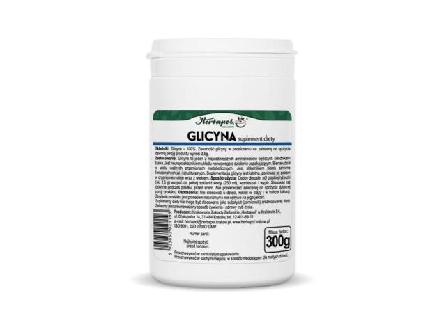 Glicyna interakcje ulotka proszek  300 g