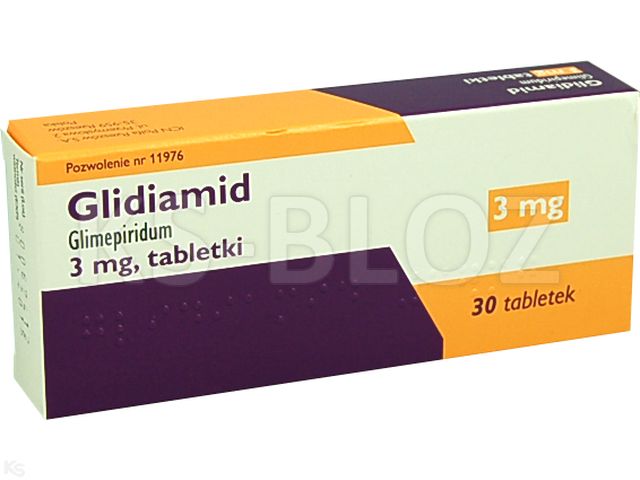 Glidiamid interakcje ulotka tabletki 3 mg 30 tabl. (3 blist. po 10 tabl.)