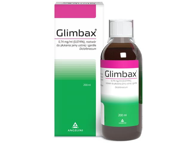 Glimbax interakcje ulotka roztwór do płukania jamy ustnej i gardła 0,74 mg/ml 