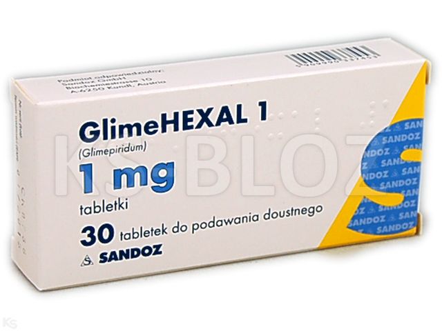 Glimehexal 1 interakcje ulotka tabletki 1 mg 30 tabl. | 3 blist.po 10 szt.
