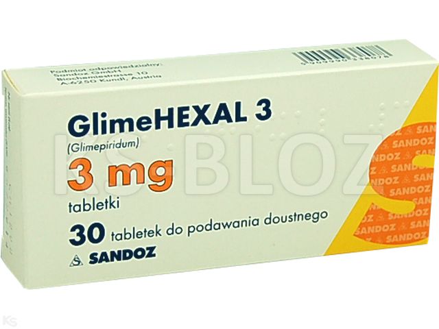 Glimehexal 3 interakcje ulotka tabletki 3 mg 30 tabl. | 3 blist.po 10 szt.