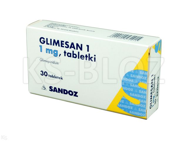 Glimepiride 1A Pharma (Glimesan 1) interakcje ulotka tabletki 1 mg 30 tabl.