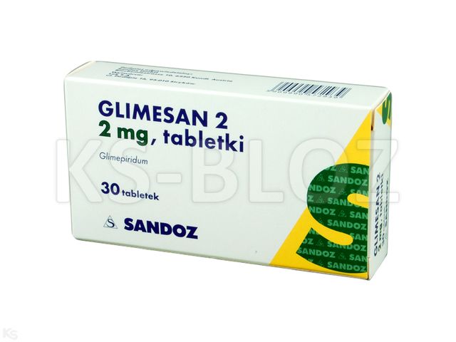 Glimepiride 1A Pharma (Glimesan 2) interakcje ulotka tabletki 2 mg 30 tabl.