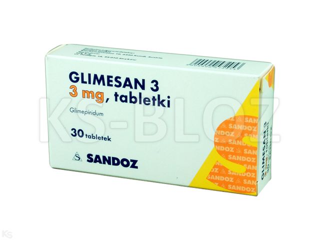 Glimepiride 1A Pharma (Glimesan 3) interakcje ulotka tabletki 3 mg 30 tabl.