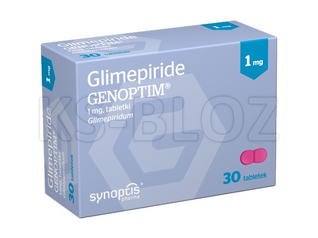 Glimepiride Genoptim interakcje ulotka tabletki 1 mg 30 tabl.
