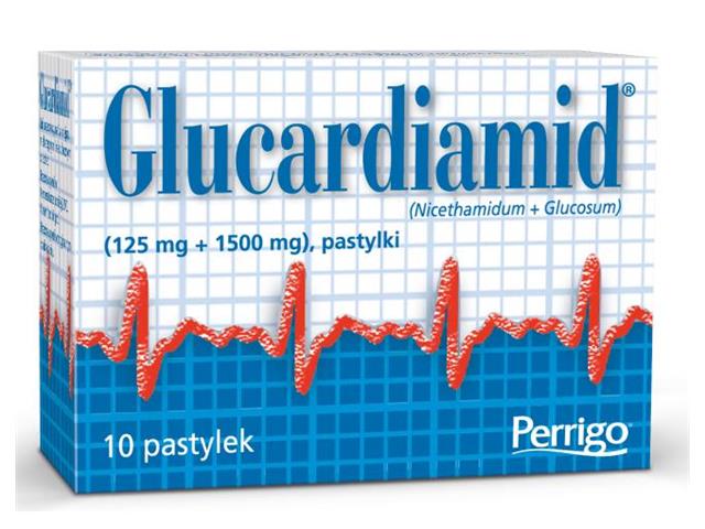 Glucardiamid interakcje ulotka pastylki do ssania 1,5g+125mg 10 pastyl.