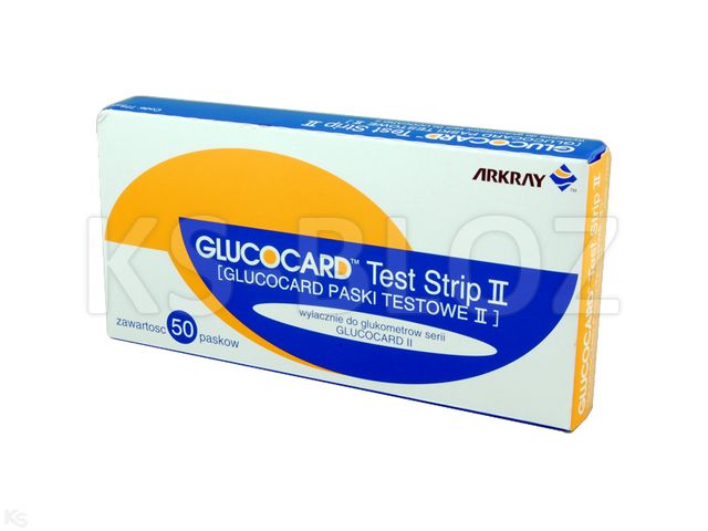 Glucocard II interakcje ulotka test paskowy  50 pask.