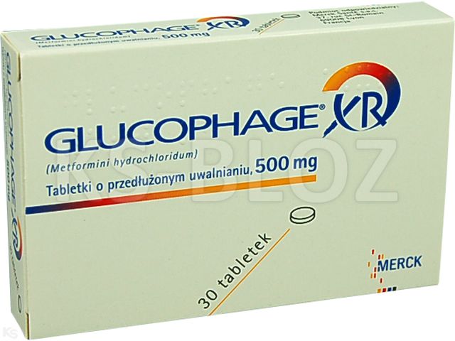 Glucophage XR interakcje ulotka tabletki o przedłużonym uwalnianiu 0,5 g 30 tabl.