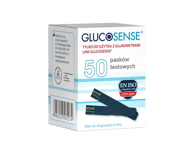 Glucosense interakcje ulotka test paskowy  50 pask.