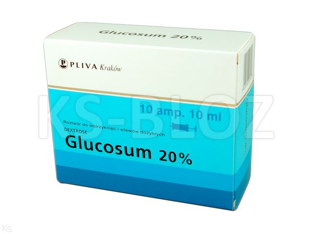 Glucosum Teva interakcje ulotka roztwór do wstrzykiwań 200 mg/ml 10 amp. po 10 ml
