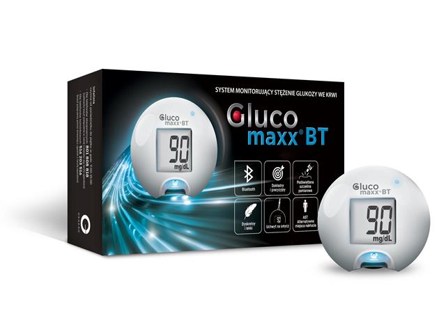 Glukometr Glucomaxx® BT System monitorujący stężenie glukozy we krwi interakcje ulotka glukometr - 1 szt.