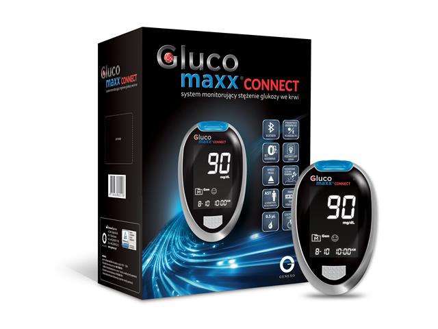 Glukometr Glucomaxx Connect System monitorujący stężenie glukozy we krwi interakcje ulotka glukometr - 1 szt.