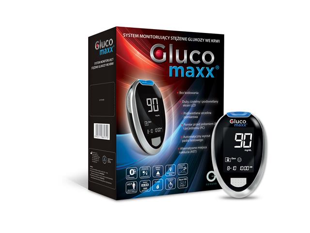GLUKOMETR GLUCOMAXX system monitorujący stężenie glukozy we krwi interakcje ulotka glukometr - 1 szt.