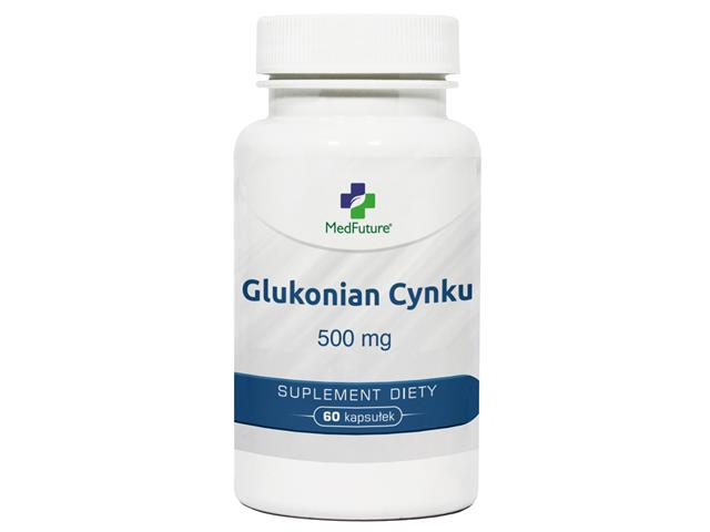 Glukonian Cynku 500 mg interakcje ulotka kapsułki - 60 kaps.