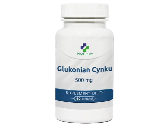 Glukonian Cynku 500 mg interakcje ulotka kapsułki  60 kaps.