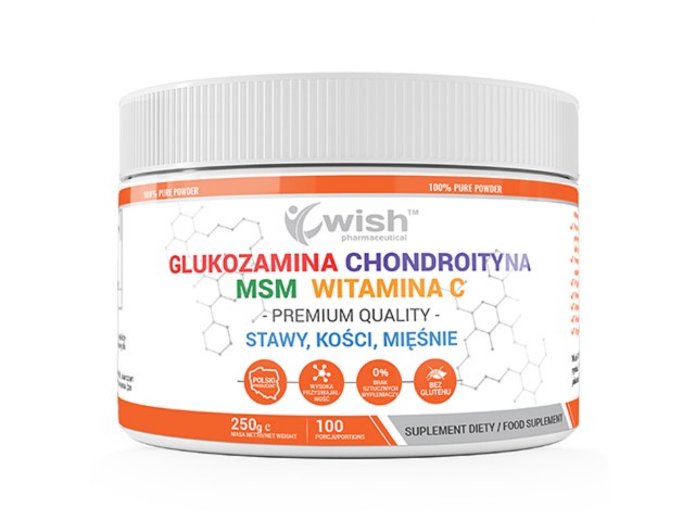Glukozamina+Chondroityna+MSM+Witamina C interakcje ulotka proszek - 250 g