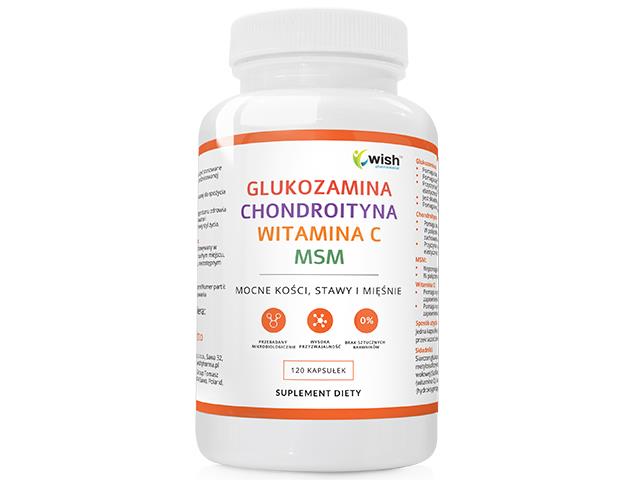 Glukozamina Chondroityna MSM Witamina C interakcje ulotka kapsułki - 120 kaps.
