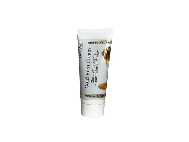 GOLD RICH CREAM DELAWELL Złoty krem bogaty w naturalne ekstrakty interakcje ulotka krem - 150 ml