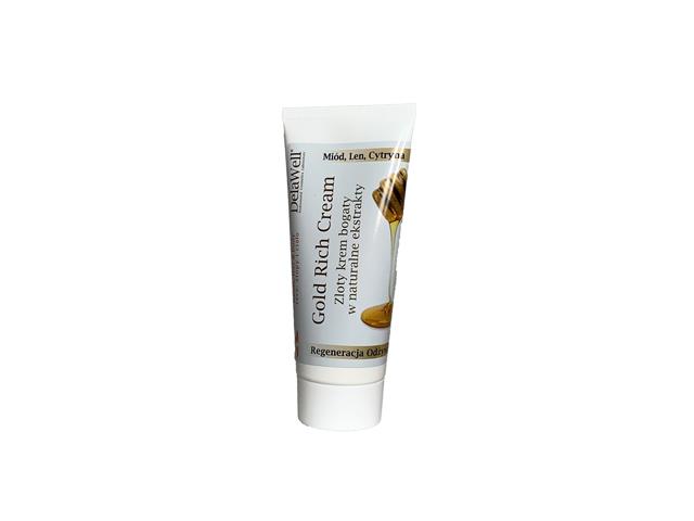 GOLD RICH CREAM DELAWELL Złoty krem bogaty w naturalne ekstrakty interakcje ulotka krem - 150 ml