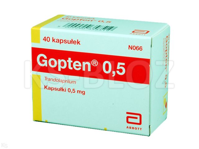 Gopten 0,5 interakcje ulotka kapsułki twarde 500 mcg 40 kaps.