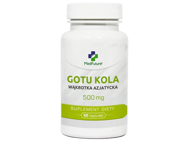 Gotu Kola Wąkrotka Azjatycka 500 mg interakcje ulotka kapsułki  60 kaps.