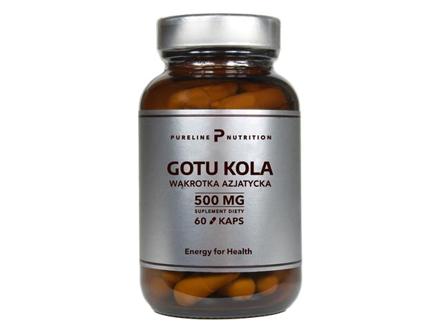 Gotu Kola Wąkrotka Azjatycka 500 mg Pureline Nutrition interakcje ulotka kapsułki  60 kaps.