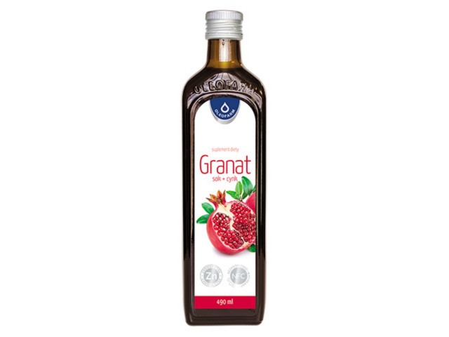 Granat Sok + cynk interakcje ulotka płyn  490 ml