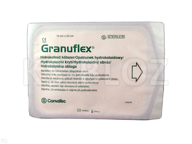 Granuflex Opatrunek hydrokoloidowy 15 x 20 cm interakcje ulotka opatrunek  1 szt.