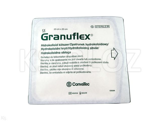 Granuflex Opatrunek hydrokoloidowy 20 x 20 cm interakcje ulotka opatrunek - 1 szt.