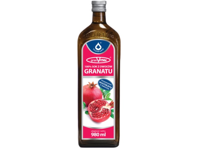 Granvital 100% Sok Z Owoców Granatu interakcje ulotka płyn  980 ml
