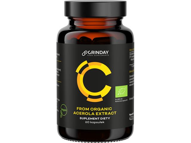 Grinday C From Organic Acerola Extract interakcje ulotka kapsułki - 60 kaps.
