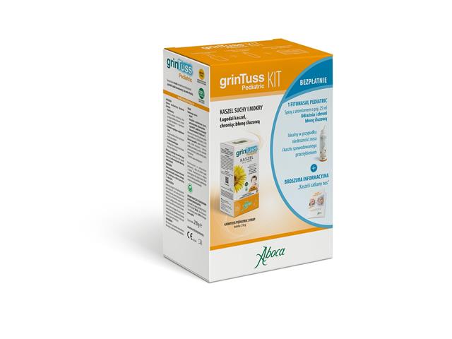 Grintuss Pediatric Kit Zestaw GrinTuss Pediatric + Fitonasal Pediatric interakcje ulotka zestaw - 210 g (+ 25 ml)