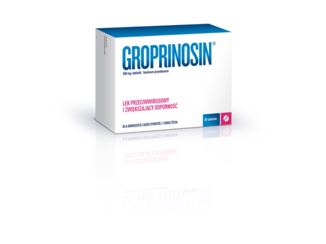 Groprinosin interakcje ulotka tabletki 500 mg 30 tabl.