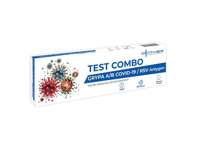 Grypa A/B Covid-19/RSV Antygen Combo Test interakcje ulotka test  1 szt.