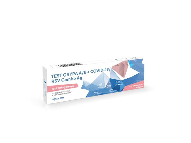 Grypa A/B + Covid-19/RSV Combo Ag Test interakcje ulotka test  1 szt.