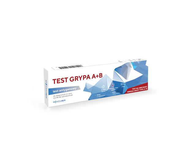 Grypa A + B Test do samokontroli antygenowy interakcje ulotka   1 szt.