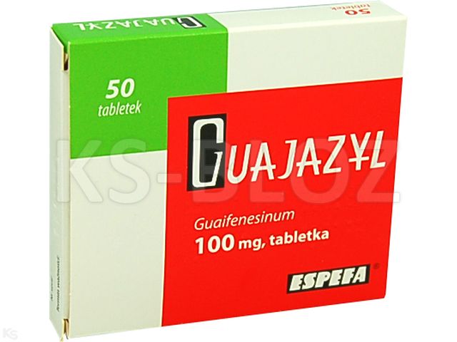 Guajazyl interakcje ulotka tabletki 100 mg 50 tabl.